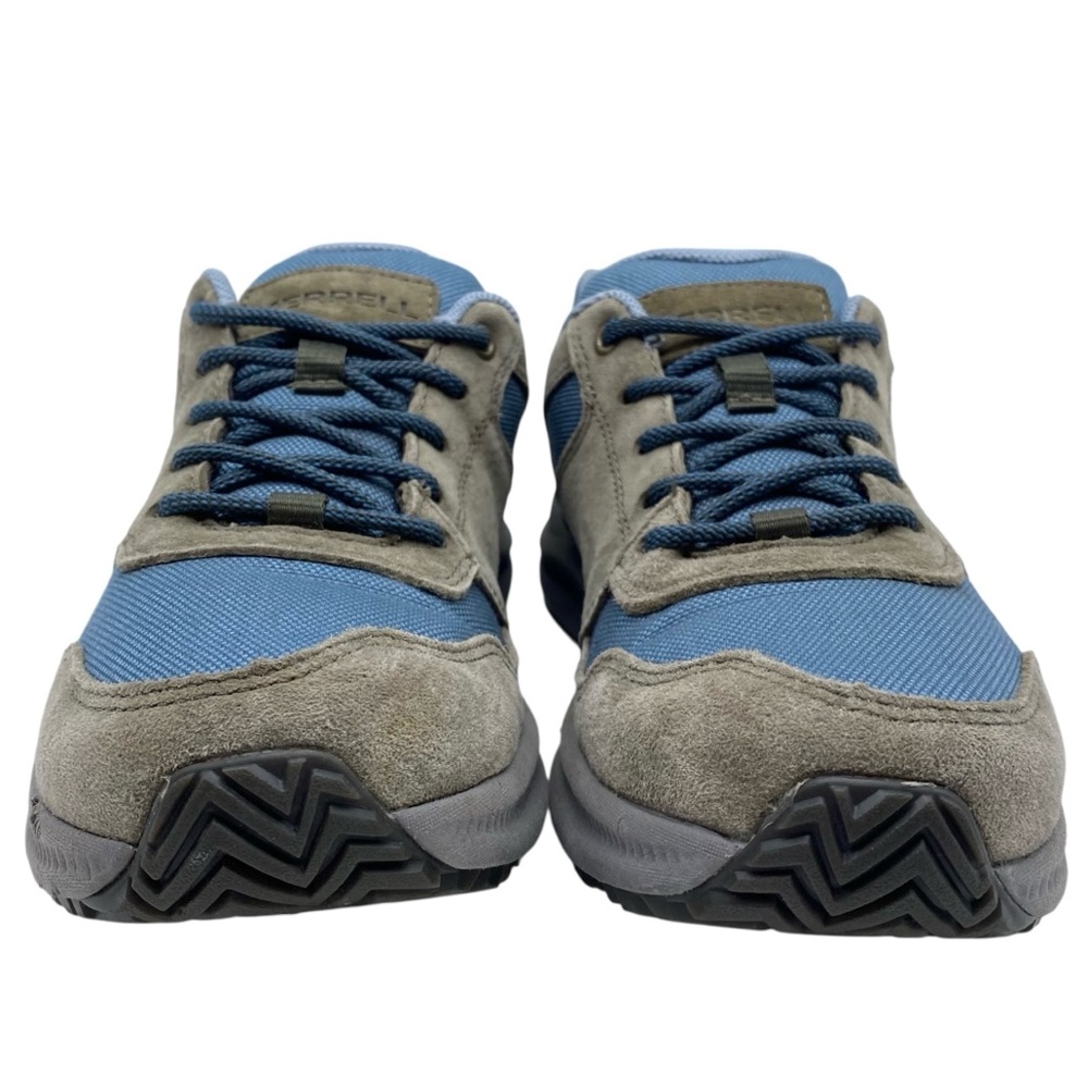 Merrell Womens Hiking Shoes Sz 7.5 Olive Green Blue Suede Low Top Vibram Outdoor - Picture 6 of 13